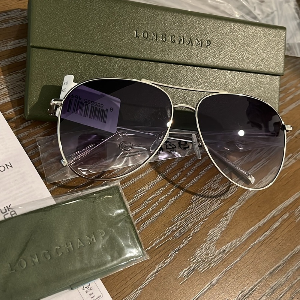 Longchamp Classic Aviator 59MM Gradient Sunglasses - Picture 5 of 9